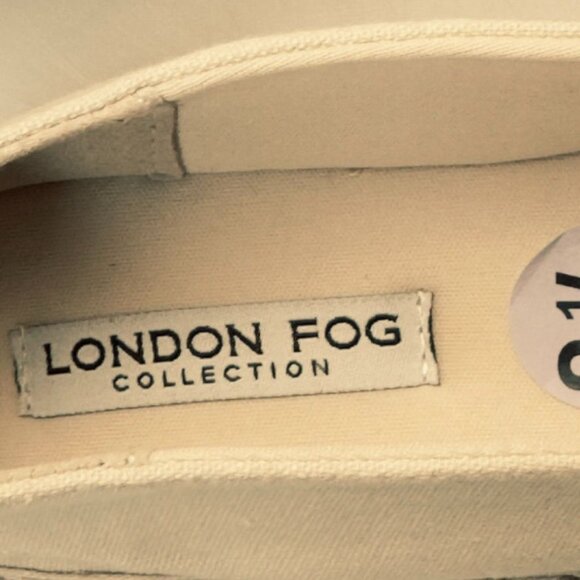 LONDON FOG COLLECTION Women's Shoes Beige Fabric Slip Espadrille Flats SIZE 8.5 - Picture 10 of 13